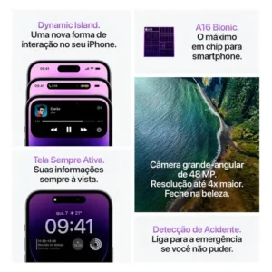 Apple iPhone 14 Pro Max (128 GB) - Preto-espacial (Novo com caixa aberta) - Imagem 9