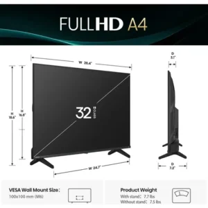Smart Tv Hisense A4 32 Polegadas Fhd Fire Tv - Imagem 6