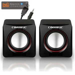 Caixa Caixinha De Som Potente Pc Notebook Subwoofer Para Computador 6w Usb P2 Alto Falante De Mesa Coolmusic - Imagem 1