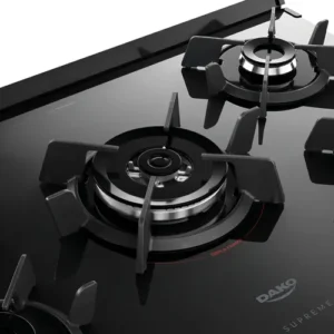 Fogão 5 Bocas Dako Supreme Black Glass com Mesa de Vidro Tripla Chama e Timer Digital Bivolt - Imagem 6