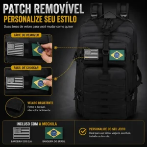 Mochila Masculina Tatica 50l Impermeavel Militar Reforçada - Imagem 7