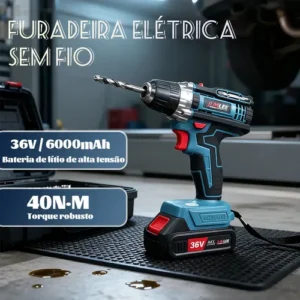 Parafusadeira E Furadeira À Bateria 36v Sem Fio Bivolt Azul-celeste 50hz/60hz 127/220v - Imagem 3