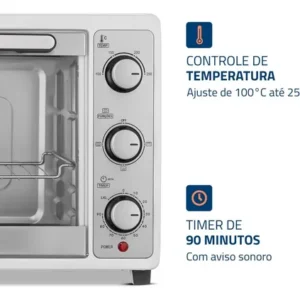 Forno Elétrico 52L Grand Family II Mondial 1800W FR-52-W - Imagem 5