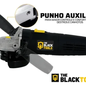 Esmerilhadeira Lixadeira Angular Bte750 4.1/2 750w Com Discos 4.1/2 The Black Tools - Imagem 5