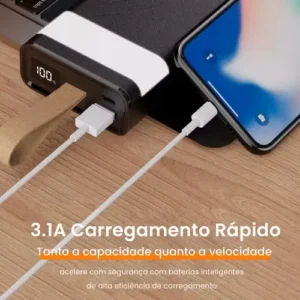 Carregador Portátil Power Bank 20.000mAh com Carregamento Turbo para Celular Bahrein - Imagem 7