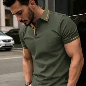 Camisa Polo Manga Curta Casual Masculina - Imagem 5