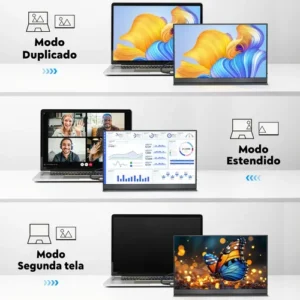 Monitor Portátil ZokTop 15.6" Full HD IPS com VESA e Suporte Ajustável - Imagem 5