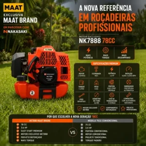 Roçadeira A Gasolina Nakasaki 78cc 6 Em 1 3,6hp - Imagem 4