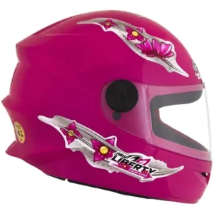 Capacete de moto New Liberty Four Kids Pro Tork para crianças cor rosa tamanho 54 - Imagem 3