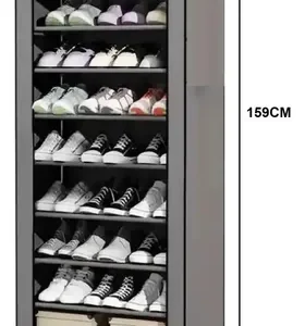 Sapateira Organizador De Sapatos Com 9 Prateleiras Tnt Cor Cinza - Imagem 6