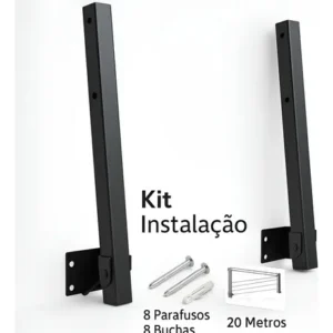 Varal De Parede Retrátil Resistente Dobravel Até 4 Metros - Imagem 10