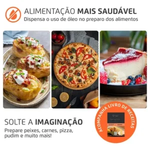 Fritadeira Air Fryer Forno Oven Digital 25 Litros Mondial Preto AFO-25L-BI 127V - Imagem 9