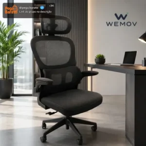 Cadeira De Escritório Ergonomica Wemov Confort Giratoria Resistente Reforçada 180kg Confortável Reunião - Imagem 1