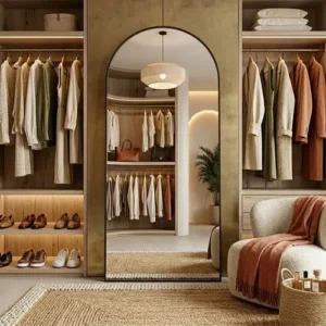 Espelho 100x50 Decorativo Grande Corpo Inteiro Com Moldura Preto - Imagem 2