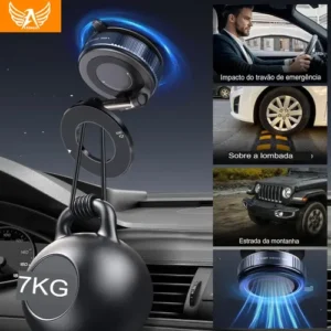Suporte Celular Carro Magnético Rotativo 360dobrável Ventosa - Imagem 7