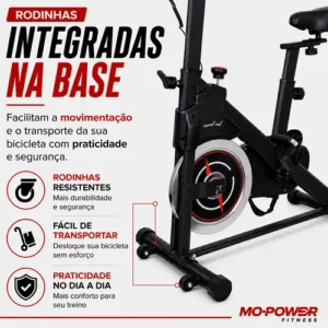 Bicicleta Spinning Ergométrica Fitness Mopower 19ba - Imagem 9