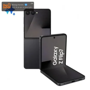Samsung Galaxy Z Flip7 5G 512GB 12GB RAM, Galaxy AI Preto - Imagem 1