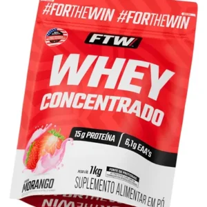 Whey Protein Concentrado 1kg Sabor Morango - Ftw - Imagem 2