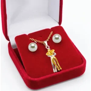 Colar Pingente Abraço Banhado Ouro 18k Caixa Presente Veludo - Imagem 5