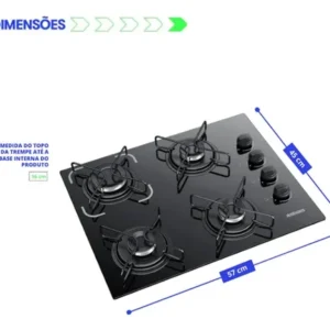 Cooktop Fogão Itatiaia Essencial 4 Bocas Bivolt Preto - Imagem 2