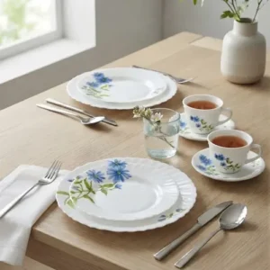 Aparelho De Jantar E Chá 20 Peças Opaline Branco Mesa Posta - Imagem 3