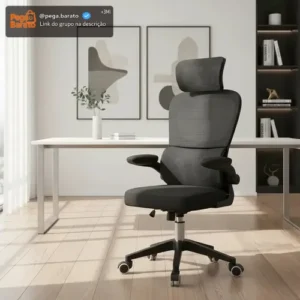 Cadeira Escritório Ergonômica Giratória com Apoio Lombar Sweet Studio - Imagem 1