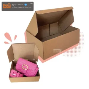 Kit 30 Caixas de Papelão Montável Sedex 20x16x7cm Kraft Resistente - Imagem 1