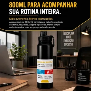 Garrafa Térmica 800ml Inox Parede Dupla Premium - Imagem 4