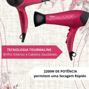Secador De Cabelo Philco Bivolt Ions Turmaline Mais Brilho - Imagem 4