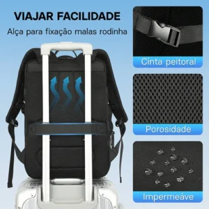 Mochila Viagem Executiva Grande Notebook Masculina Feminina - Imagem 8