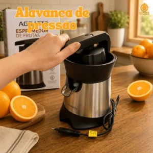Espremedor De Frutas Limão Laranja 120w Inox Extrator Preto - Imagem 7