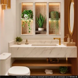Quadros Decorativos Para Sala Plantas Folhas Estilo Nicho 3d Borda Infinita - Imagem 3