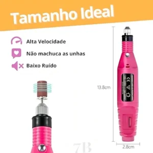 Lixadeira Elétrica para Unhas Profissional Bivolt com Velocidade Ajustável 20000 RPM - Imagem 2