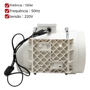 Exaustor Axial In-line Turbo Silencioso Exl200 200mm 130w - Imagem 5