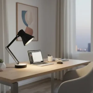 Luminaria Articulada Mesa Abajur Escritório Estudo Quarto Cor da estrutura Preto Marx Greg 3D - Imagem 5