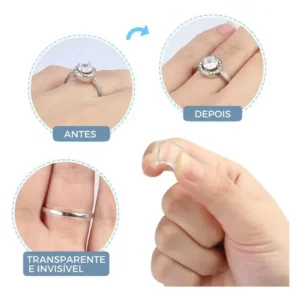 Kit 8 Ajustador Regulador Redutor Anel Aliança Silicone - Imagem 4