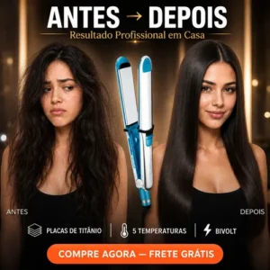 Chapinha Profissional Prancha Titânio Iônica 230°c Bivolt - Imagem 5