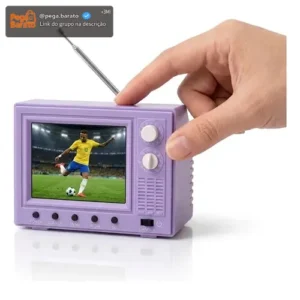 Mini Tv Recarregável Usb Portátil Retrô De 2,4 Hd - Imagem 1