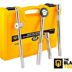 Jogo Kit de Ferramentas Manuais Chave Catraca 1/2 8 a 32mm BCS022 The Black Tools Cor Amarelo - Imagem 10