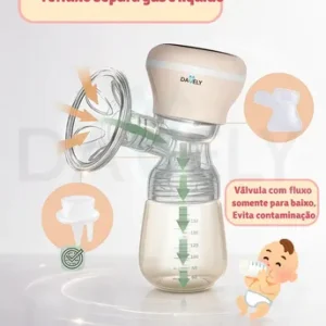 Bomba De Tirar Leite Elétrica Bombinha De Leite Materno Alimentação Coletor De Leite Armazenamento Sutia Extracao De Leite Display Led + Mamadeira Extratora Elétrica Amamentação Sugador Marca Davely - Imagem 6