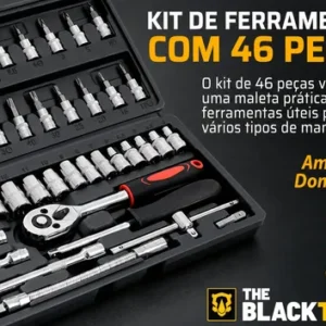 Jogo De Soquete Catraca Chave Allen Kit C/ Maleta 46 Peças - Imagem 3
