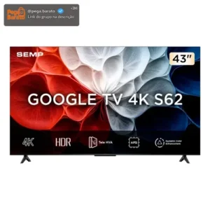 Smart Tv Semp 43'' 4k Ultra Hd Led Google Tv Hdr10+ 43s62 - Imagem 1