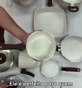Conj de Panelas 8 Peças Ceramic Life Smart Plus Vanilla - Brinox - Imagem 11