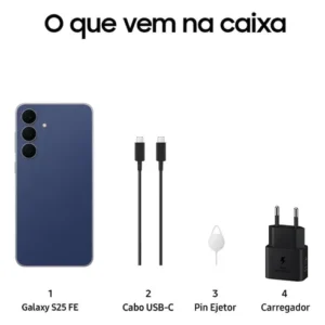 Celular Samsung Galaxy S25 Fe 5g, 128gb, 8gb Ram, Câmera Tripla De 50+12+8, Tela Grande De 6.7 Azul Marinho - Imagem 10