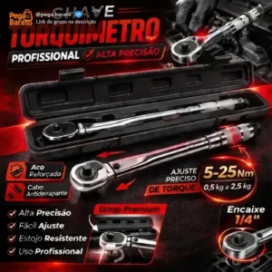 Torquimetro Estalo Mini P/ Soquete 1/4 5-25 Nm 0,5kg A 2,5kg MFL - Imagem 1