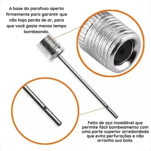 Bomba De Ar Para Encher Bolas Com 6 Bicos E Mangueira - Imagem 5
