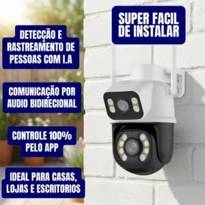 Camera De Seguranca A28b Wi-fi Dupla 3mp Icsee Cor Branco - Imagem 3