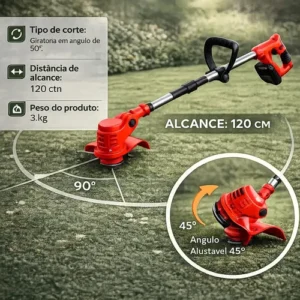 Aparador De Grama Elétrico Knakasaki 48v 10000rpm Potente - Imagem 8