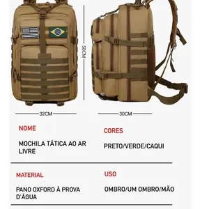 Mochila Tática Impermeável Militar Reforçada Grande 50litros - Imagem 4
