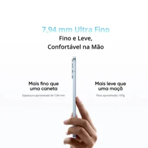 Celular Smartphone Realme Note 80s 128gb 4gb Ram Dual Sim Azul Bateria 6000mah Ultrafino 7,94 Mm Resistência À Poeira E Água Ip54 - Imagem 11